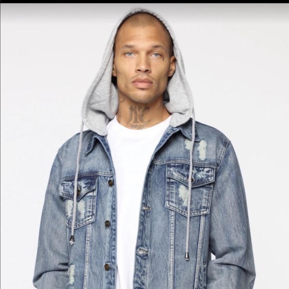 DENIM HOOD JACKET